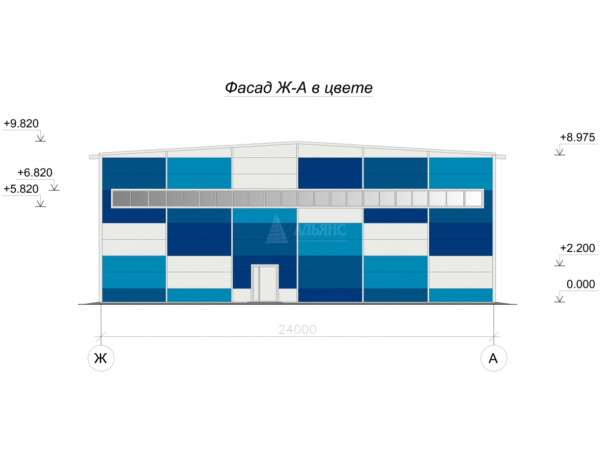 3D визуализация Производственное здание из сэндвич-панелей - фото 9