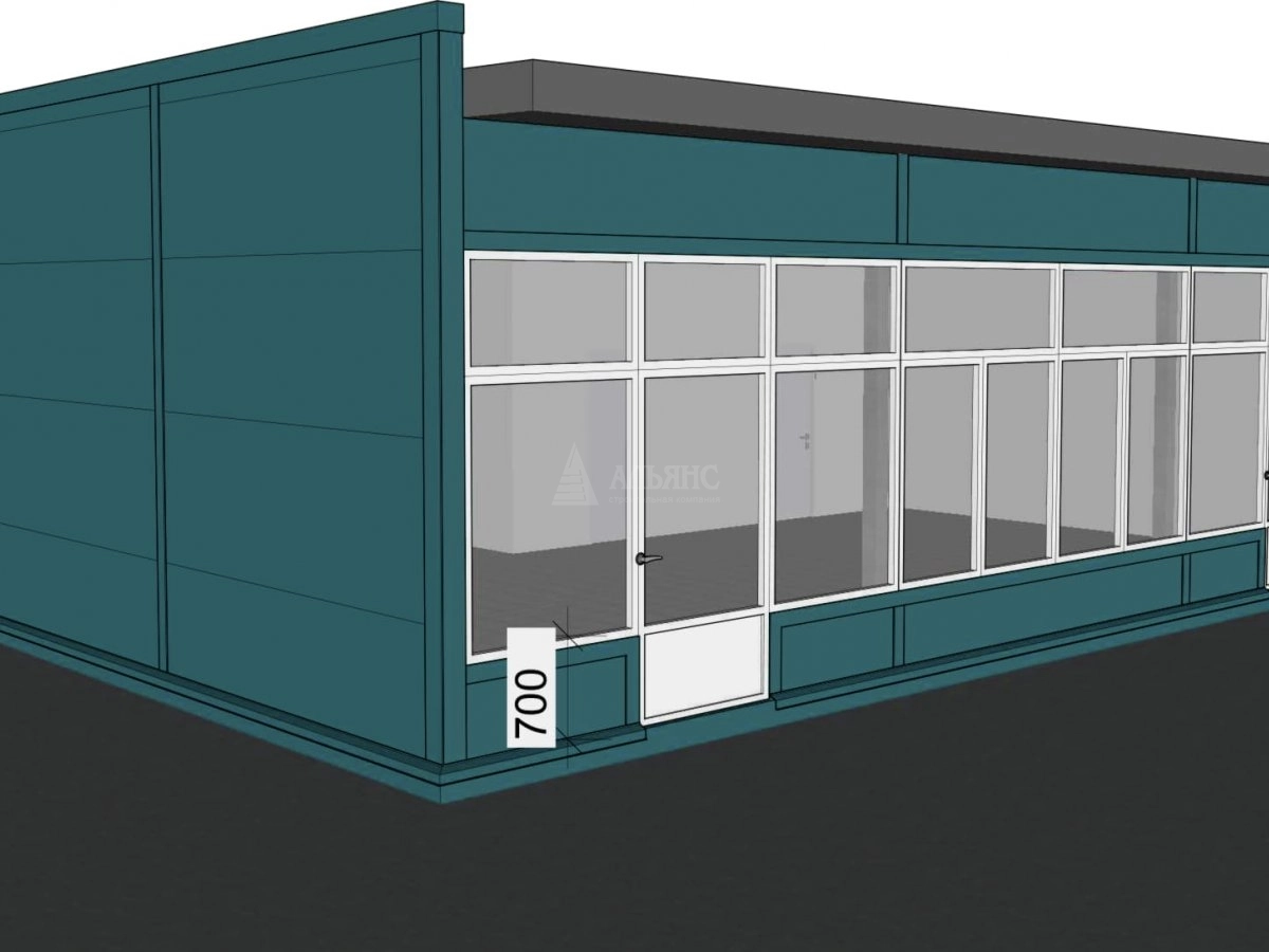 3D визуализация Проект павильона из сэндвич-панелей - фото 10