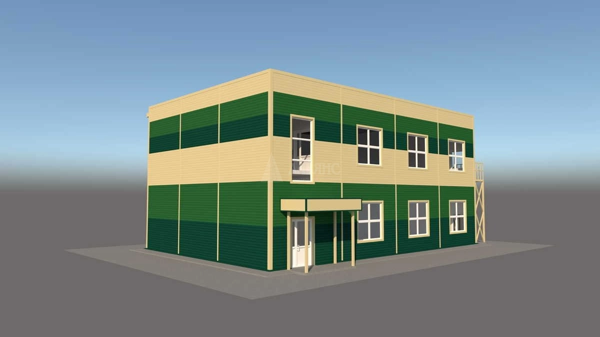 3D визуализация Офис из сэндвич-панелей - фото 13