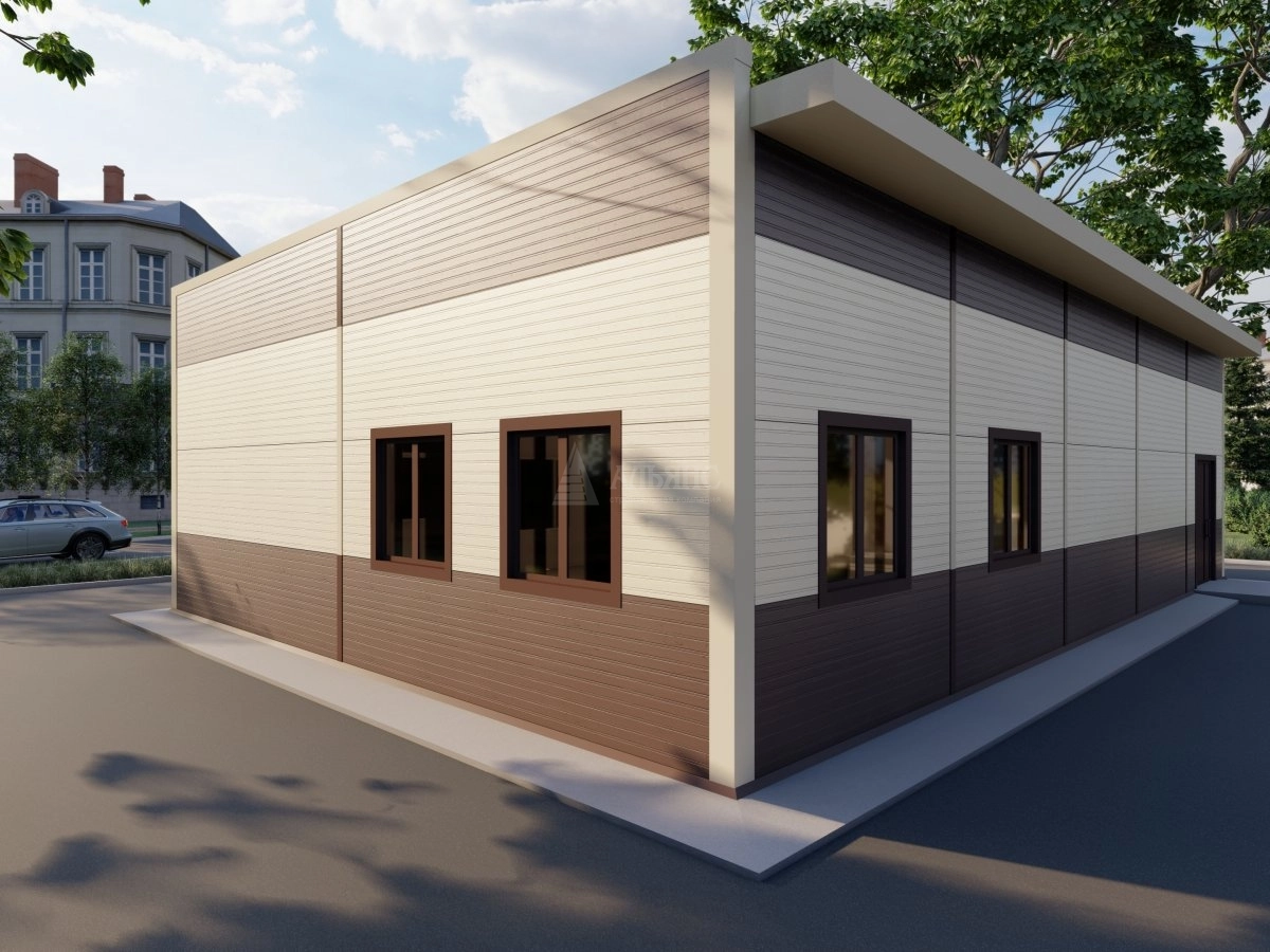 3D визуализация Кафе-столовая из сэндвич-панелей - фото 4